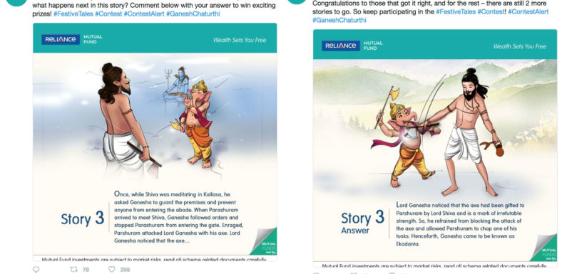 Reliance Mutual Fund’s Ganesha contest using promoted tweets