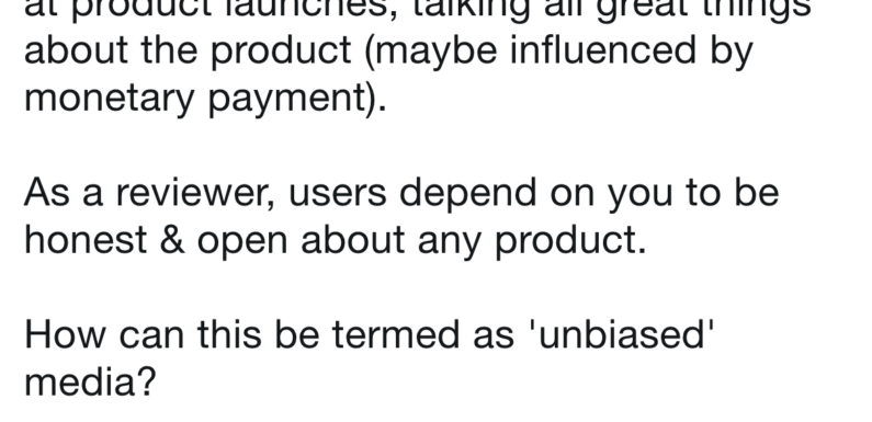 A CEO’s rant about unbiased bloggers vs. the current state of media