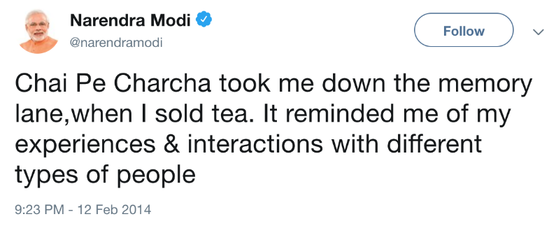 Narendra Modi and Tea