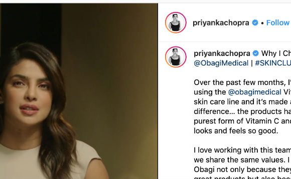 Priyanka Chopra’s Obagi endorsement and the lack of disclosure