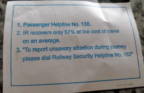 Indian Railways recovers ONLY 57% of the cost of travel!