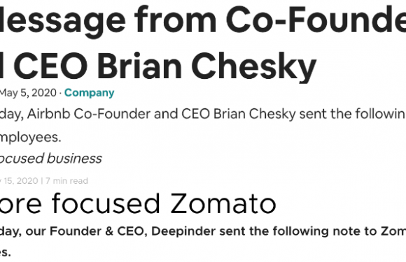 Lessons in communicating layoffs, while comparing and contrasting Airbnb and Zomato