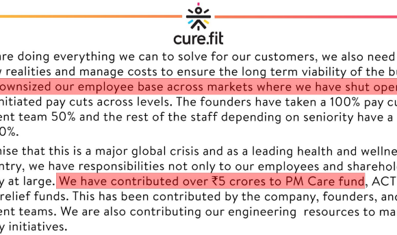 CureFit’s Rs.5 crores communications blunder