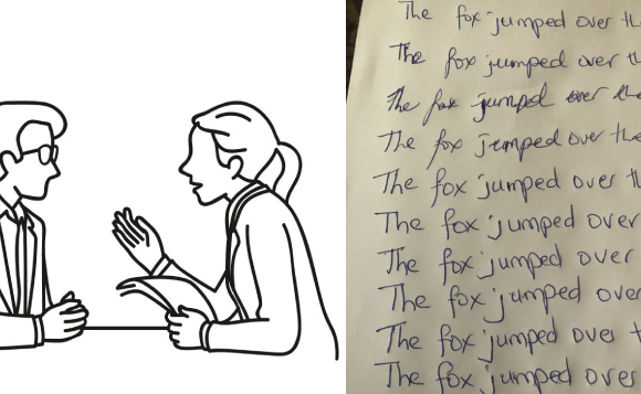 Offline meeting and handwriting