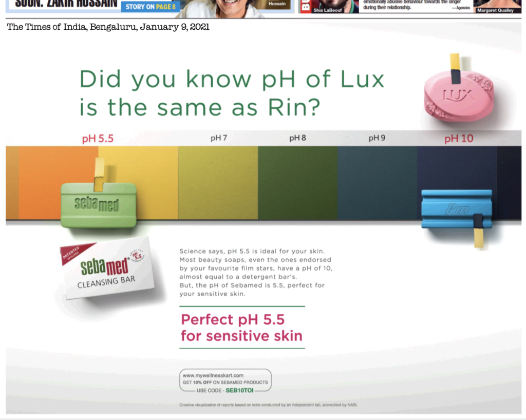 Sebamed vs. Dove, Pears, Lux, Santoor, Rin, and all other soaps