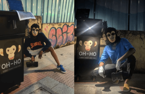 The man in the monkey mask