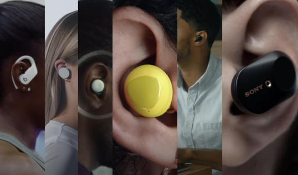 Advertising true wireless earphones/earbuds
