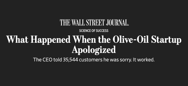 The charm of a personal apology